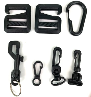 Custom cheap black color strap g-hook webbing swivel snap g hook buckle for backpack accessories