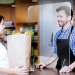 Custom Counter Restaurant Office Clear Polycarbonate Plexiglass Shields Protective Sneeze Guard