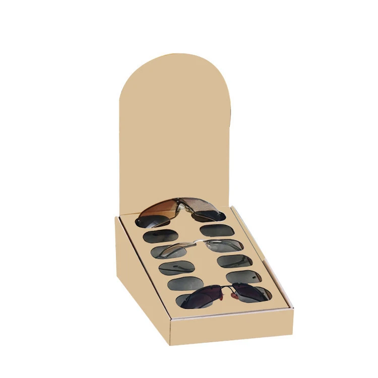 Custom Design Paperboard Advertising Easy Assemble cardboard sunglass display for Timepieces Jewelry and Eyewear Display