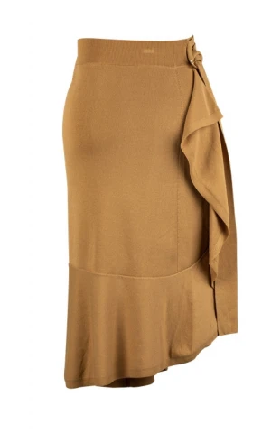 Custom High Quality Brown Ladies Irregular Hemline Knit Sexy 2020 Women Knit Skirt