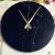 Import Custom living room wall hanging black marble clocks from China