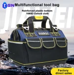 Custom Logo Hand Work Duty Portable Large Pockets Durable Electrician 17 inch case carrying tool bag for professional tools