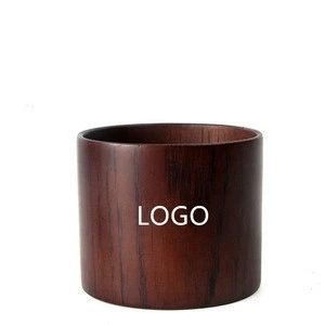 Custom Logo Japanese  Style Small Eco Friendly Wooden Tea Cup