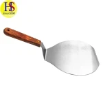 Custom Logo Multifunctional Tools Stainless Steel BBQ Grill Jumbo Spatula Baking Cake Pizza Peel Shovel with Rosewood Handle