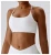 Import custom logo  fitness strappy breathable shockproof yoga bra women cross back high impact sport running wear bra top from China