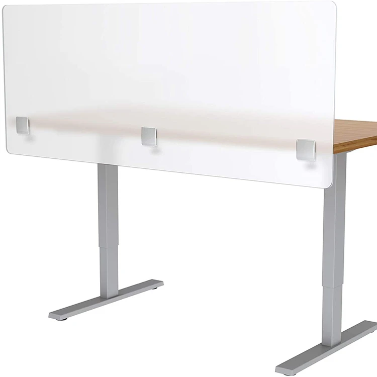 Custom Mounted  Office Desktop Screen Plexiglass Classroom Desk Divider