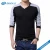 Import Custom New Design Cheap Price Long Sleeve Sexy Indian V-Neck T Shirt from China