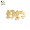 Custom Small Waterproof 3D Metal Transfer Gold Nickel Logo Labels Sticker