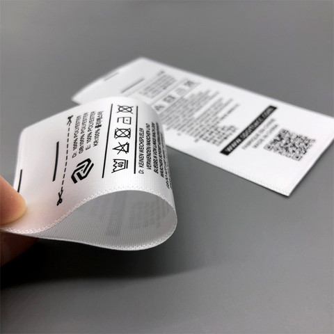 Buy Custom White Webbing Wash Care Print Label Sew On Clothing Neck ...