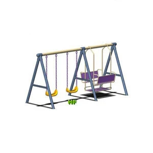 Customization Supply toy Outdoor Playground Sing And Double Hanging Swing Chair In AMusement HF-G195A