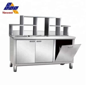 Customize bar service unit kitchen stainless steel sink work table ,Mini Bar Refrigerator Counter ork Table