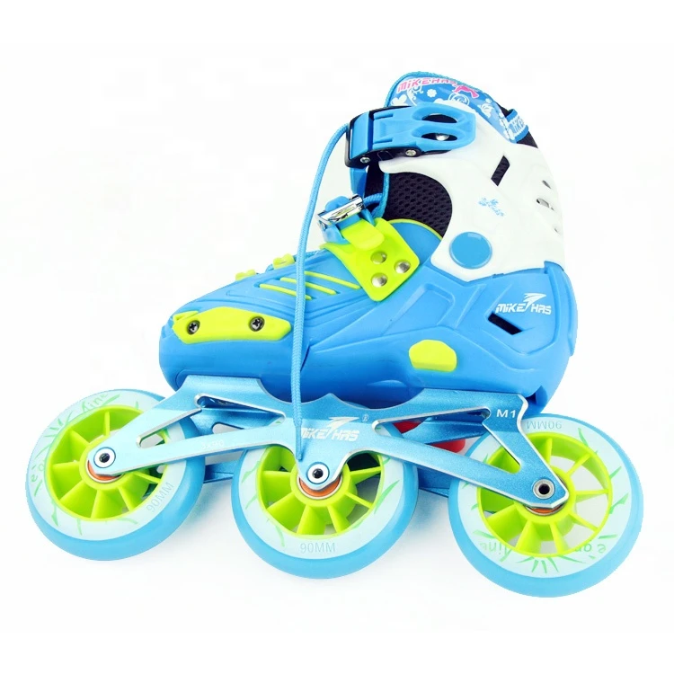 Customized CNC Chassis 3 Druber PU Wheels Mesh Material Adjustable Inline Skates Kids Shoes With Wheels