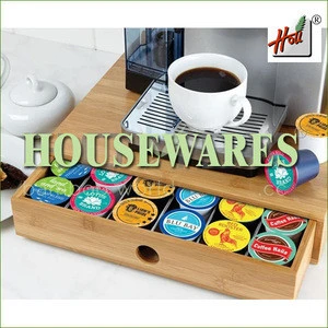 Customized coffee cup storage holder drawer for sale HCGB8585