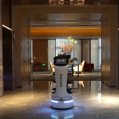 Customized Commercial Intelligent Self Driving Food Delivery Service Robot Service for Restaurant Hotel