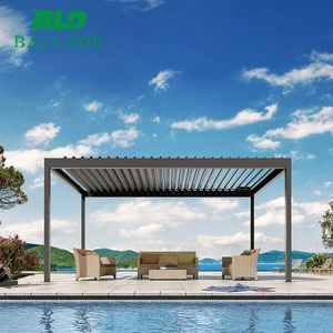Customized high quality attached to wall motorised outdoor waterproof pergola covers