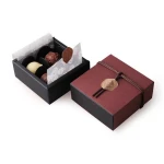 Customized novel design high grade red chocolate truffle boxes handmade diy valentine's day chocolate packaging box