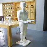 Customized solid blue white mannequin for vivo store display