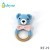 Import cute knitted wooden ring teether toy baby crochet rattle from China