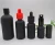Import Cylinder 30ml 50ml matte black frosted glass tincture bottle with bamboo dropper lid & tube box from China