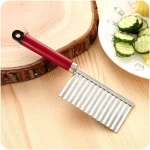 D152 Kitchen Tools Multifunction Vegetable Fruit Knife Slicer Stainless Steel Wavy Potato Cutter