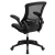 Import Desk Chair with Wheels | Swivel Chair with Mid-Back Black Mesh and LeatherSoft Seat for Home Office and Desk from USA