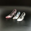 different size glass high-heel shoe craft  for home decor