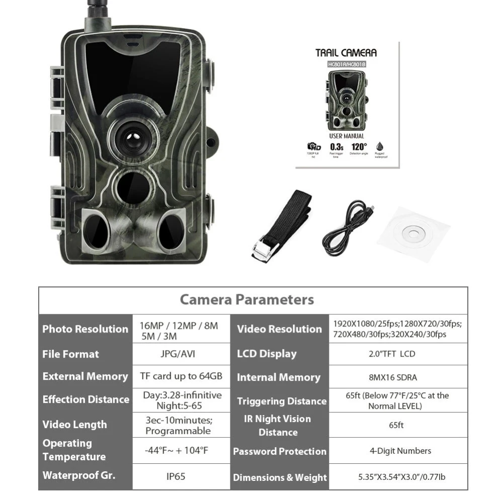 DiGear  Best selling trail camera outdoor HD FLIR hunting camera HC801A