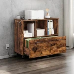 DIY Flat Pack KD Home Office File Storage Printer Stand Table Mobile File Filing Cabinet