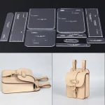 DIY Leather Handmade Supplies Waist Bag Leather Acrylic Template Sewing Pattern Stencil