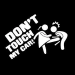 Dont Touch My Car Letters Style Film Car Stickers Vehicle Adhesive decorative Warning Sticker