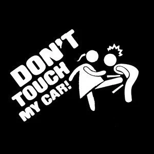 Dont Touch My Car Letters Style Film Car Stickers Vehicle Adhesive decorative Warning Sticker