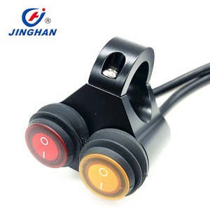 Double led rocker switch Motorcycle Handle Switch with Indicator Light for Fog Lamp HeadLight