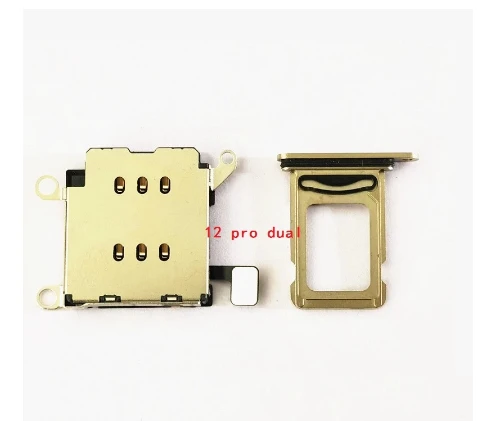 Dual Sim Card Reader connector Flex Cable with Sim Card Tray For iPhone 12 12 pro