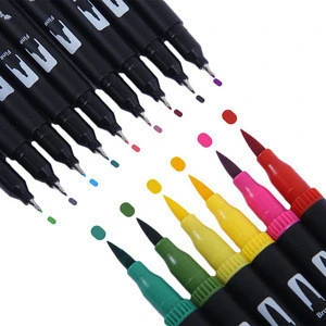 Dual Tip Marker Pens 100 Colors, Magicfly Watercolor Dual Brush Pen with Fineliner Tip 0.4 and Highlighters Brush Tip for art