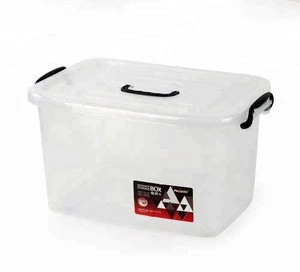 Durable High Quality Competitive Price Clear/Transparent Plastic Storage Box with Wheels