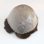Durable Super Thin Skin Injected Men toupees Human Hair Toupee System Man Toupee Silicone Base Men Hair Wig Hair Prosthesis
