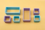 E1 MDF set3 round corner cube shelf CD wall display rack for retail