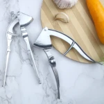 Easy to use garlic chopper press aluminum ginger garlic press kitchen gadget