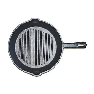 Eco-friendly durable kitchenware vegetable oil round cast iron cookware  sets skillet frying pan