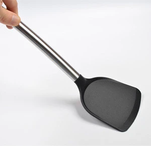 Eco-Friendly Silicone Shovel with Stainless Steel Handle in Assorted Color Silicone Kitchenware