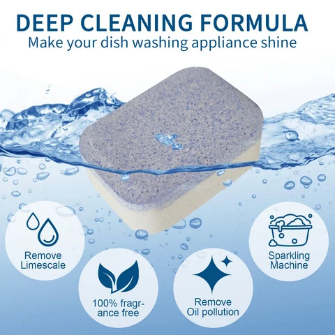 Eco-Friendly Solid All-in-One Dishwasher Cleaner Tablets for Tableware Use