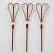 Import Eco friendly twisted knotted fruit cocktail kabob chocolate BBQ skewer heart shaped bamboo skewers from China