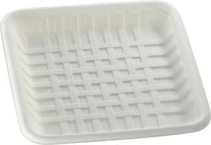 EcoNewLeaf Bio Plastic Sushi Tray Eco-friendly Corn Starch Biodegradable Disposable Meal Food Packaging Trays