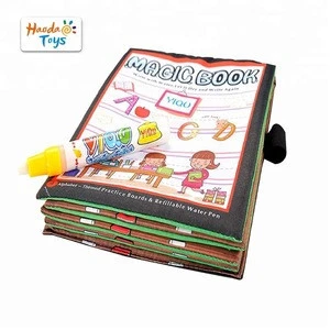 Education Toys Coloring Painting Doodle Cloth Book magic water drawing book With Water Pen