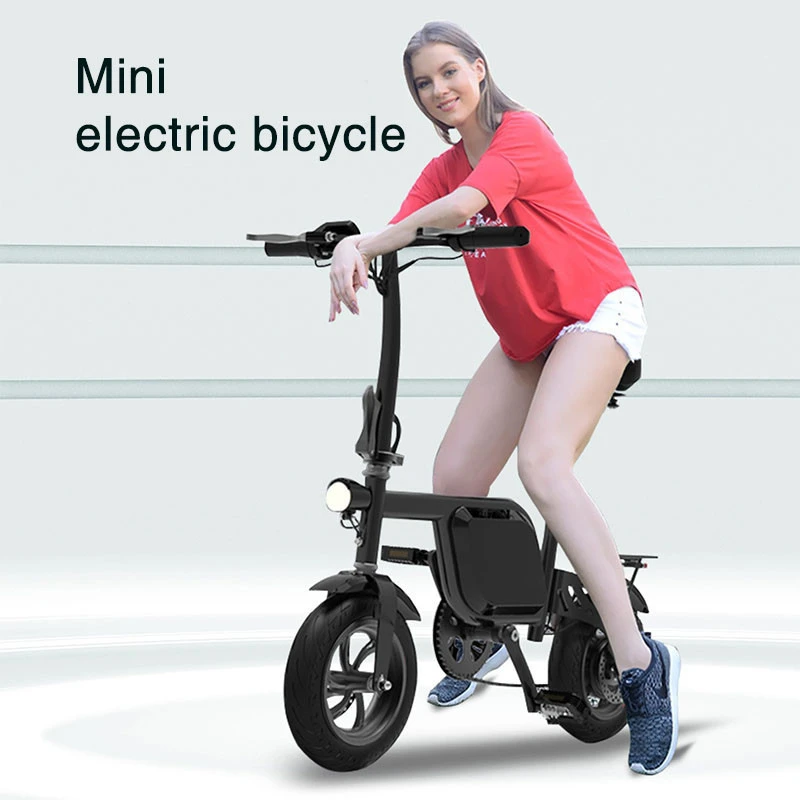 Electric bicycle folding adult mini lithium battery light moped battery car