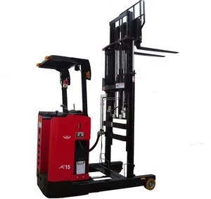 electric pallet truck and reach stacker forklift side loading 1 ton curtis controller standing electric reach  forklift