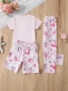 Elegant Eco-Friendly Digital Rabbit Print Loungewear Casual Childrens Fashion Pajama Set for Girls Apparel for Girls