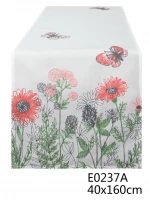 Elegant Factory Supply Hot Sale High Quality For Dining Home Decor  Flower Embroidered Table Runner