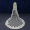 Elegant long veils with edge lace appliques for wedding dress