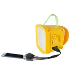 Emergency 1W Solar FM Portable Radio with Lantern and Phone Charging for Earthquake Disaster Area